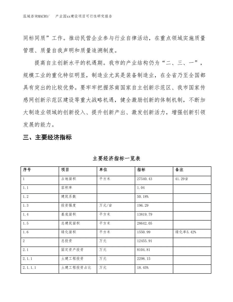 (投资12455.91万元，41亩）产业园xx建设项目可行性研究报告_第5页