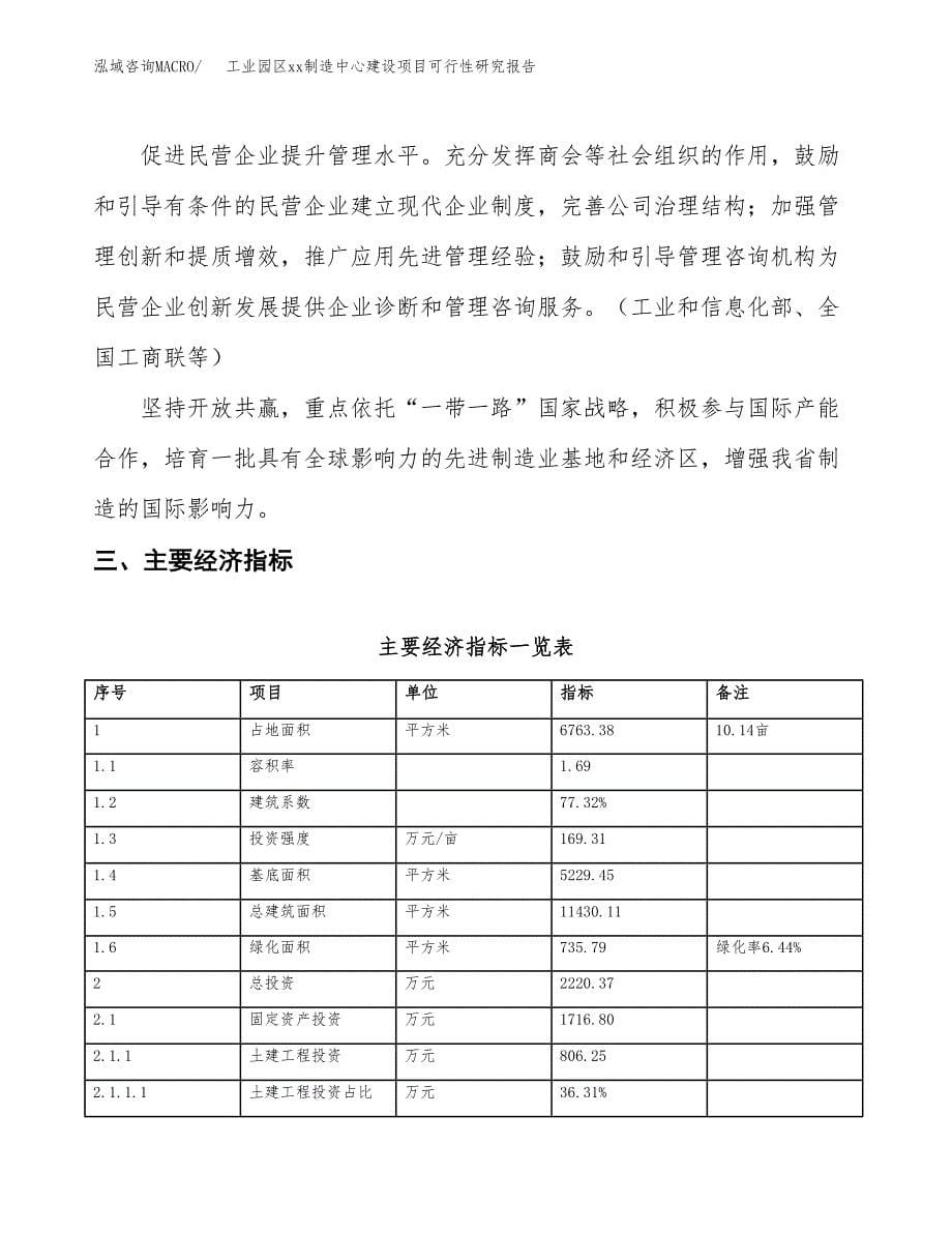 (投资2220.37万元，10亩）工业园区xxx制造中心建设项目可行性研究报告_第5页