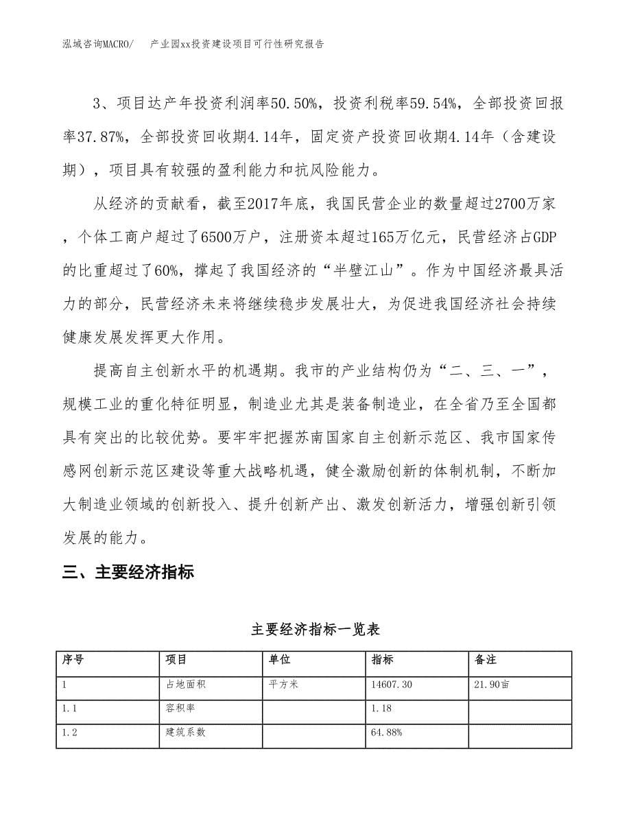 (投资4712.71万元，22亩）产业园xx投资建设项目可行性研究报告_第5页