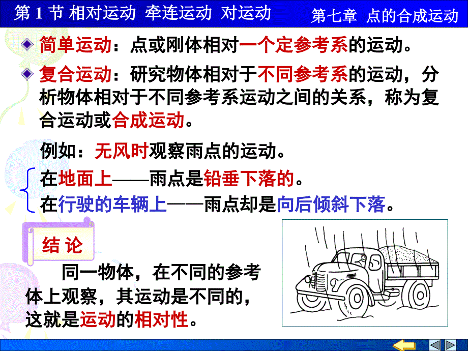 理论力学 教学课件 ppt 作者 顾晓勤 等 第1节 相对运动 牵连运动 绝对运动_第1页