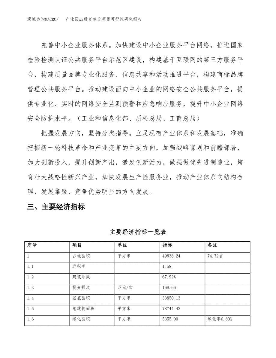 (投资15161.14万元，75亩）产业园xxx投资建设项目可行性研究报告_第5页