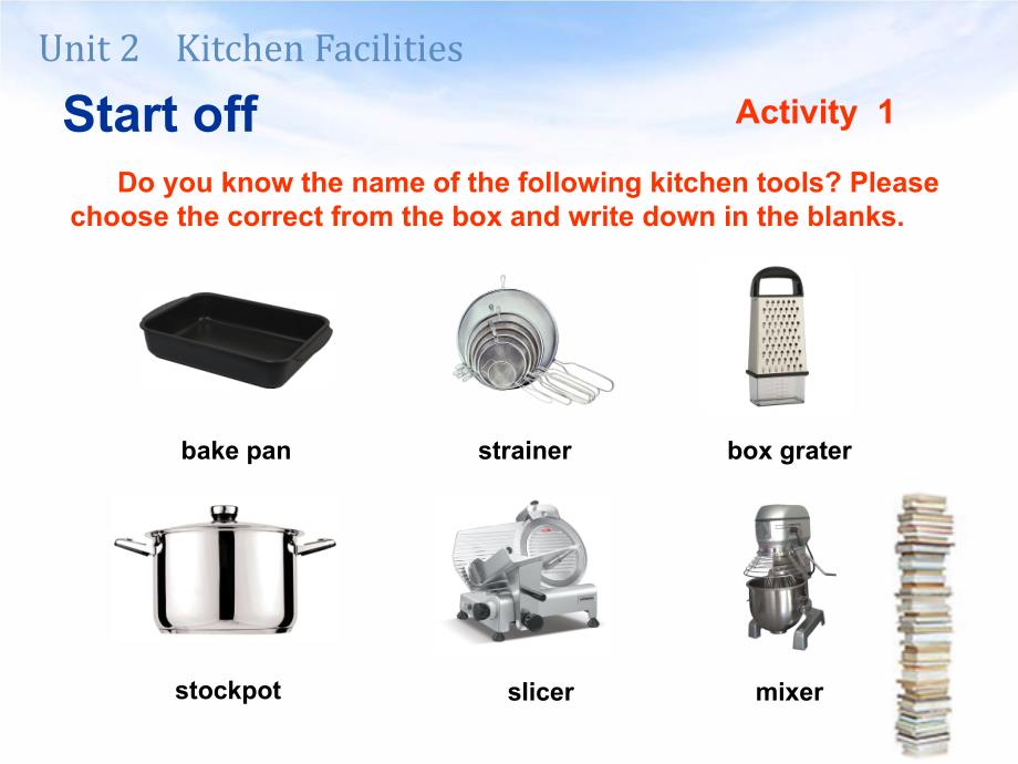 烹饪英语 教学课件 ppt 作者 周海霞 章敏均 Unit 2 Kitchen Facilities(final)_第4页