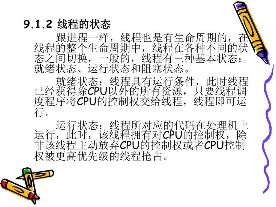 Java语言程序设计 教学课件 ppt 作者 于红 第9章_多线程_第5页