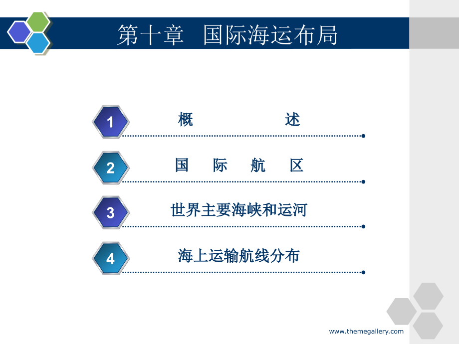 物流经济地理 第3版 教学课件 ppt 作者 杨丽红 第十章  国际海运布局_第1页