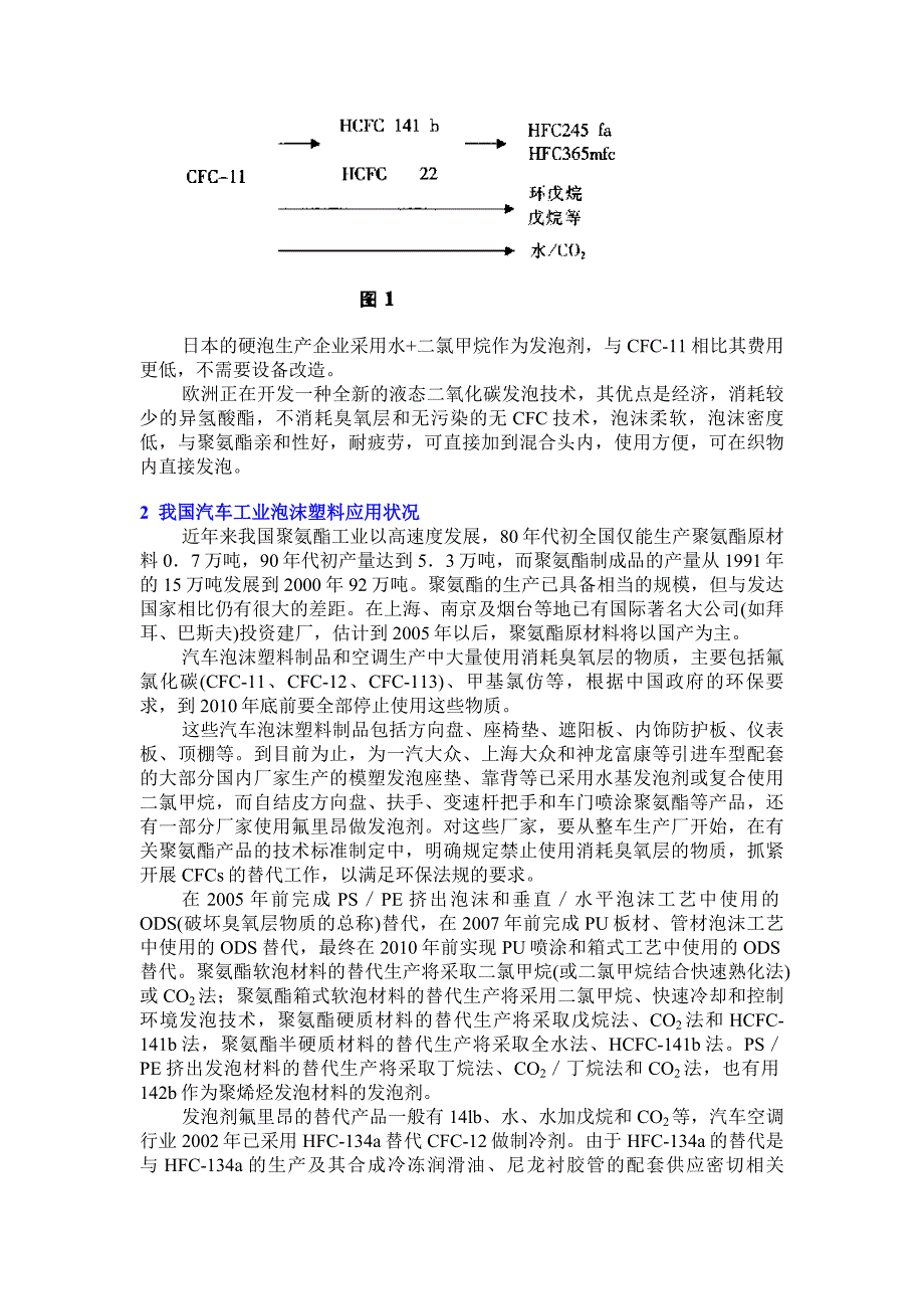 汽车用泡沫塑料及CFC 替代技术发展趋势.doc_第2页