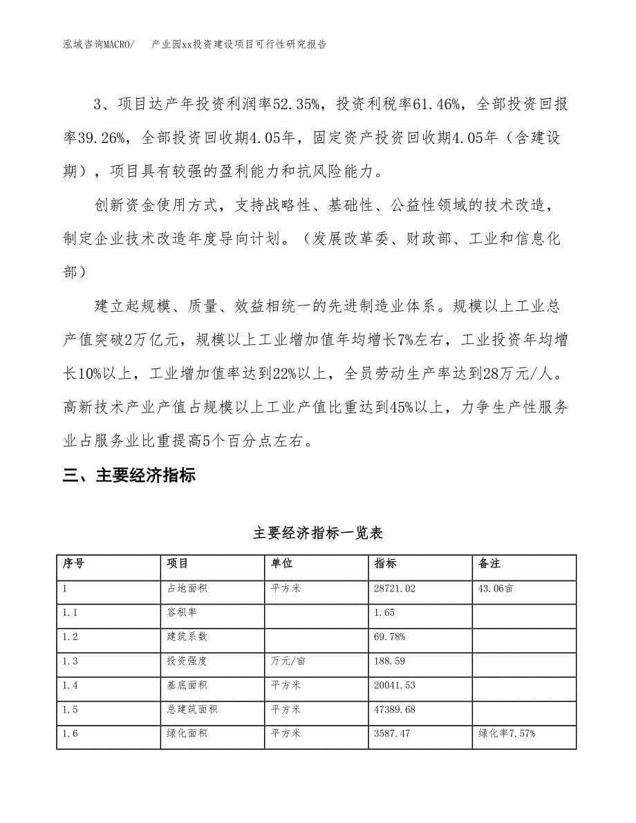 (投资11210.56万元，43亩）产业园xxx投资建设项目可行性研究报告_第5页