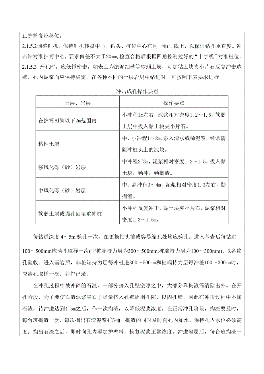 冲孔灌注桩技术交底记录_第4页