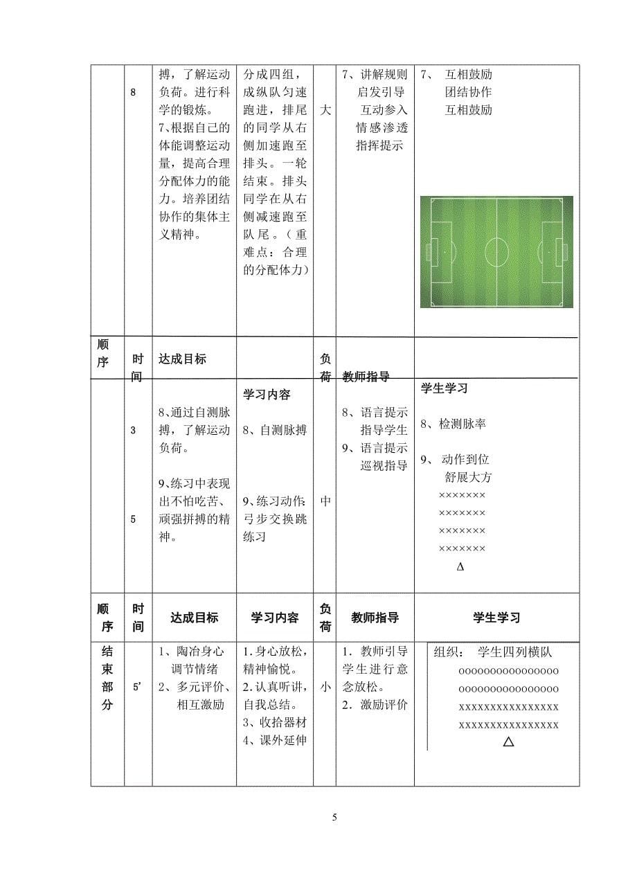 公开课耐久跑体育课教案_第5页