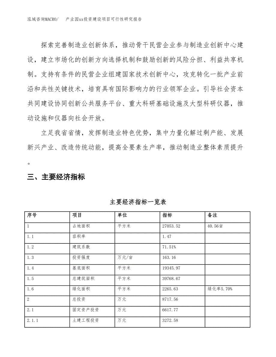 (投资8717.56万元，41亩）产业园xx投资建设项目可行性研究报告_第5页