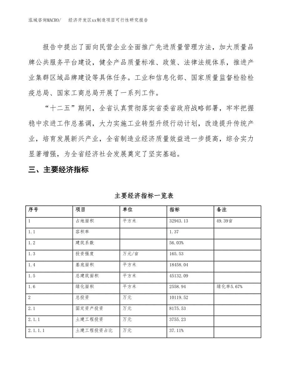 (投资10119.52万元，49亩）经济开发区xx制造项目可行性研究报告_第5页