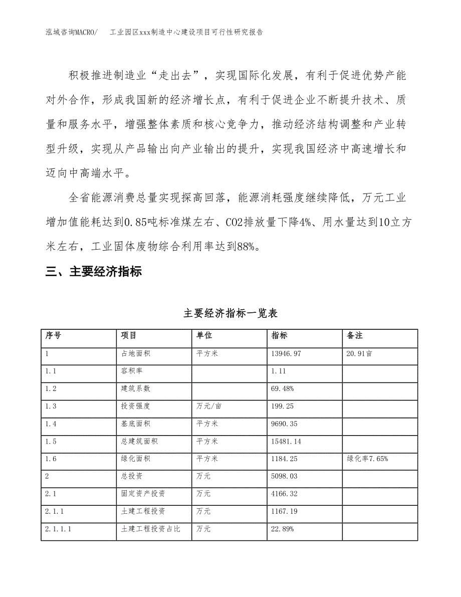 (投资5098.03万元，21亩）工业园区xx制造中心建设项目可行性研究报告_第5页