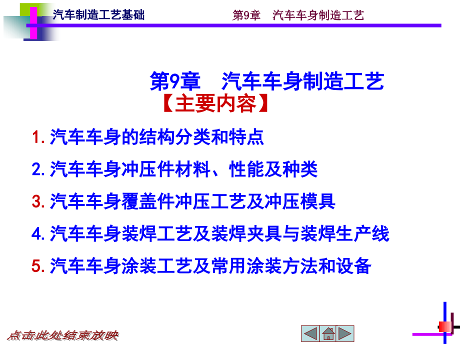 汽车制造工艺基础 教学课件 ppt 作者 王永伦 第9章汽车车身制造工艺_第2页