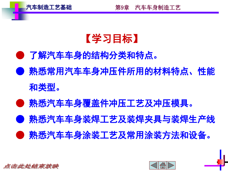 汽车制造工艺基础 教学课件 ppt 作者 王永伦 第9章汽车车身制造工艺_第3页