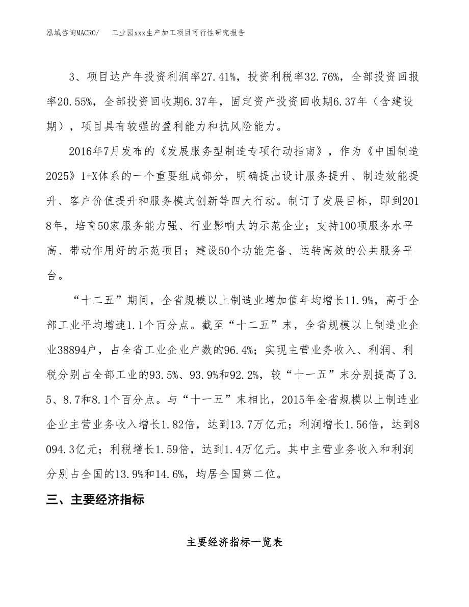 (投资7066.33万元，30亩）工业园xx生产加工项目可行性研究报告_第5页