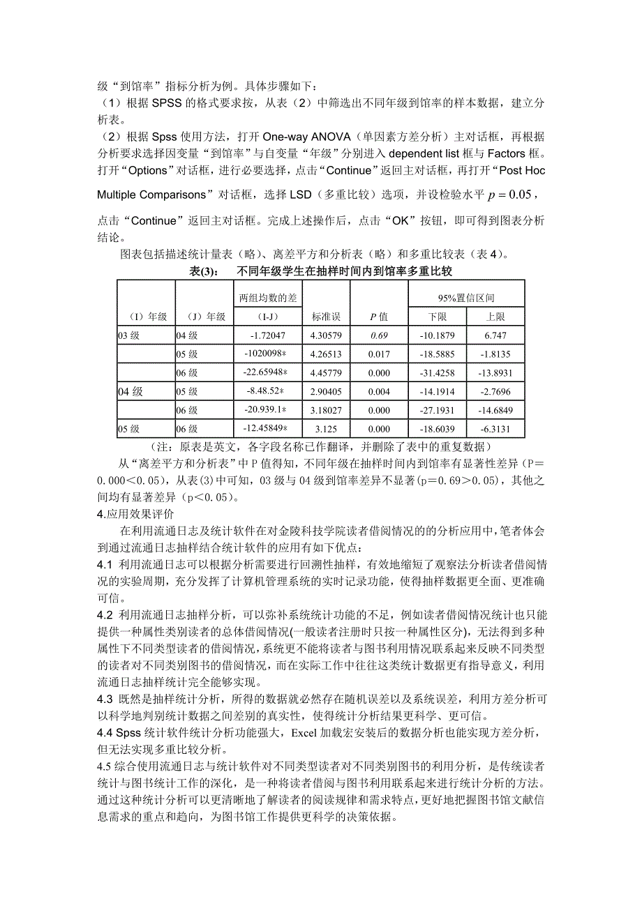 流通日志与统计软件在读者借阅抽样分析中的应用.doc_第4页