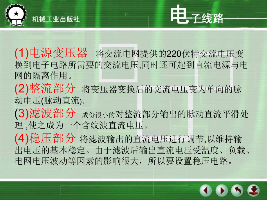 电子线路 含1CD电子线路 含1CD 教学课件 ppt 作者 林理明 教学课件 ppt 作者 林理明电子线路精品课程演示文稿 第6章  稳压电源_第3页