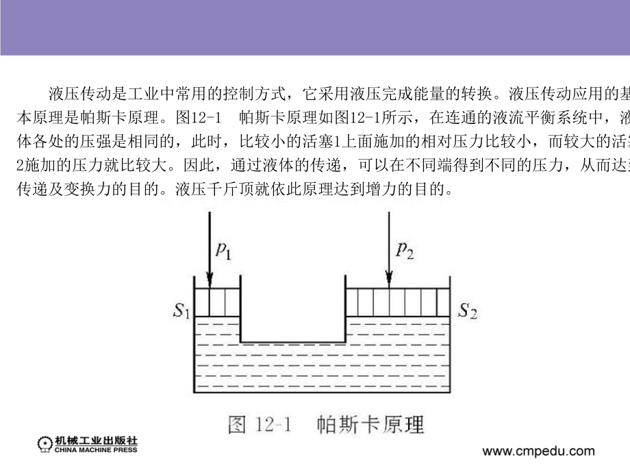 机械基础 第2版 教学课件 ppt 作者 胡家秀 第十二章　液 压 传 动_第2页