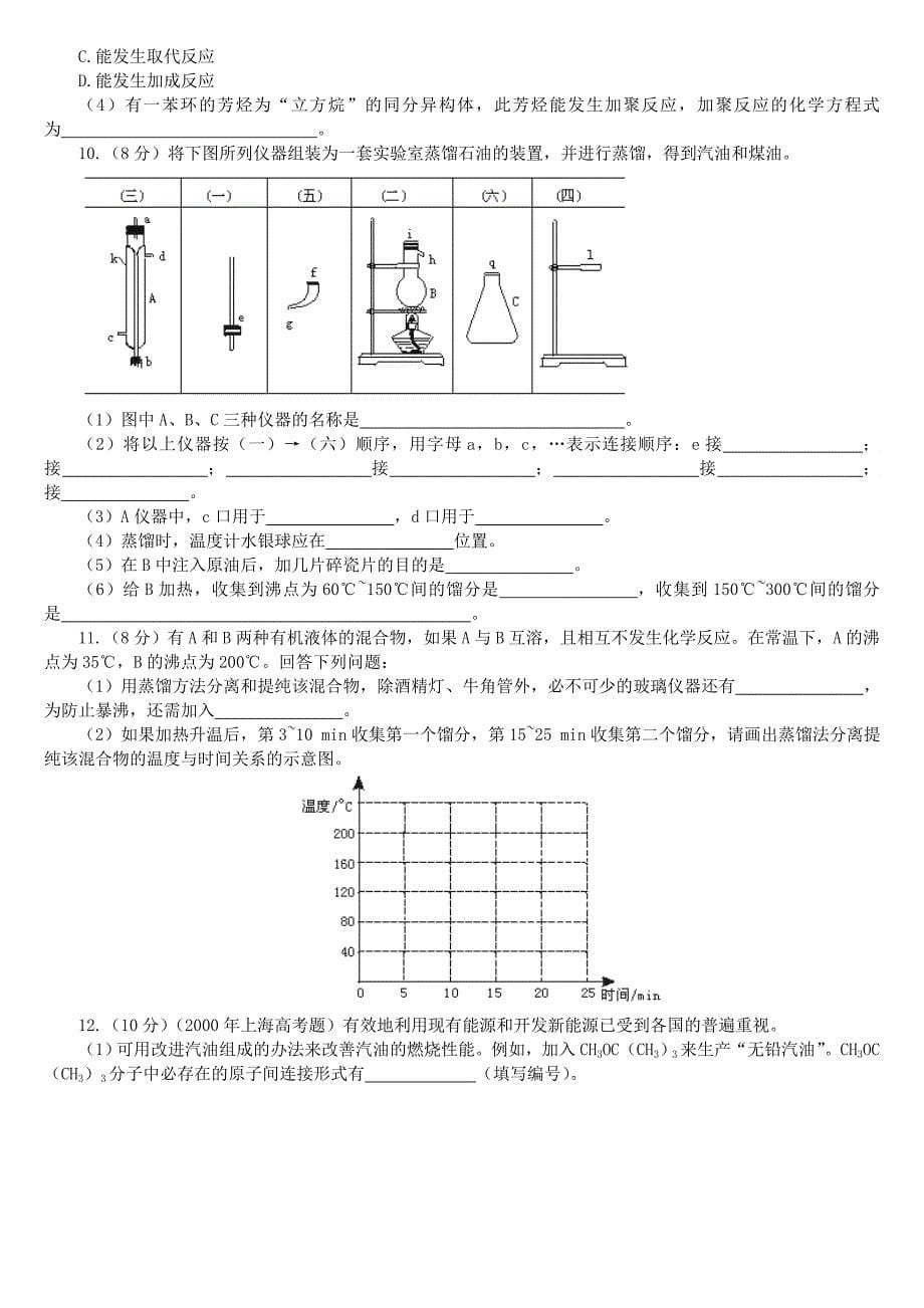 高中化学_石油_煤知识点详细归纳汇总_第5页