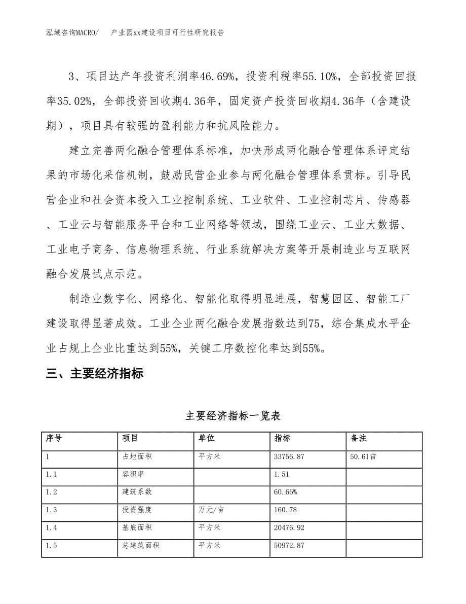 (投资11317.20万元，51亩）产业园xxx建设项目可行性研究报告_第5页