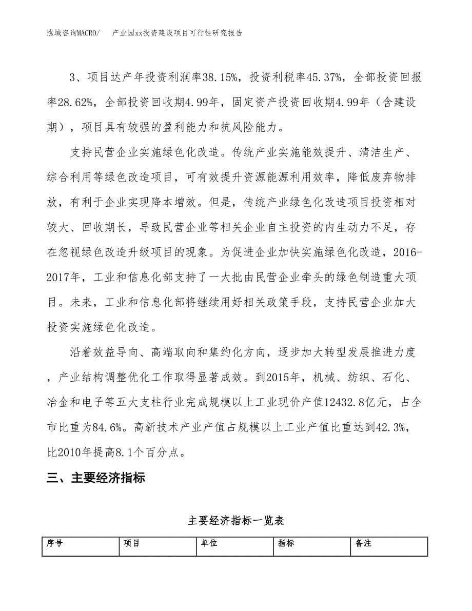 (投资9620.64万元，48亩）产业园xxx投资建设项目可行性研究报告_第5页