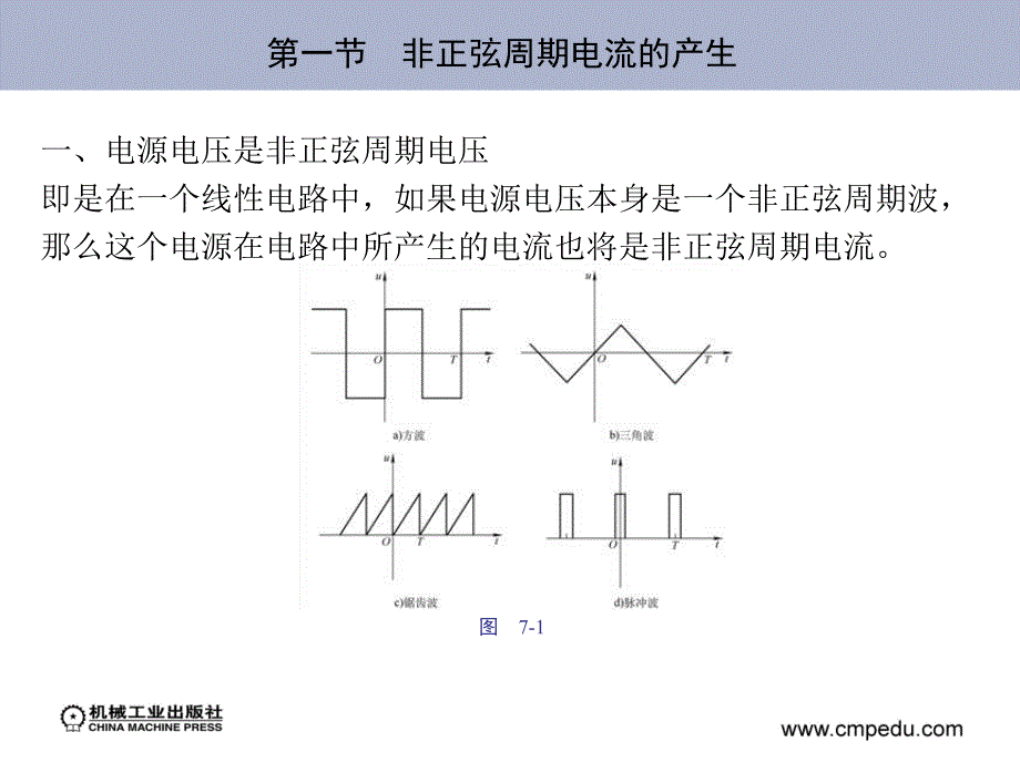 电工基础 第2版 教学课件 ppt 作者 王兆奇 第七章　非正弦周期电流电路_第3页