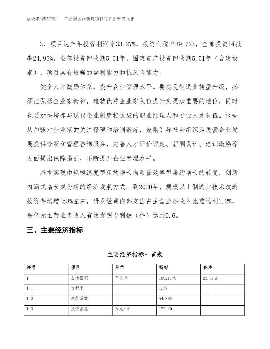 (投资5169.85万元，25亩）工业园区xx新建项目可行性研究报告_第5页