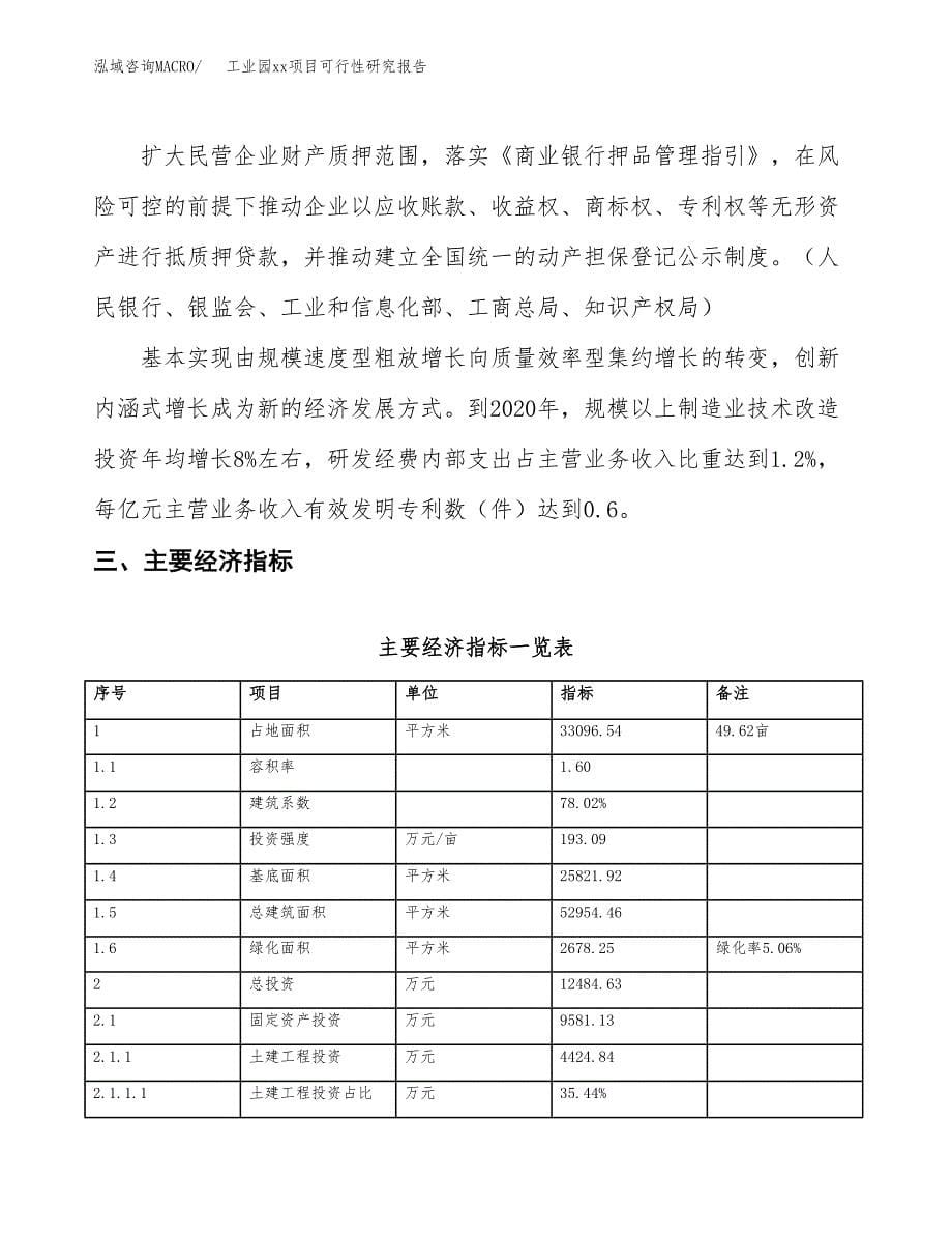 (投资12484.63万元，50亩）工业园xx项目可行性研究报告_第5页