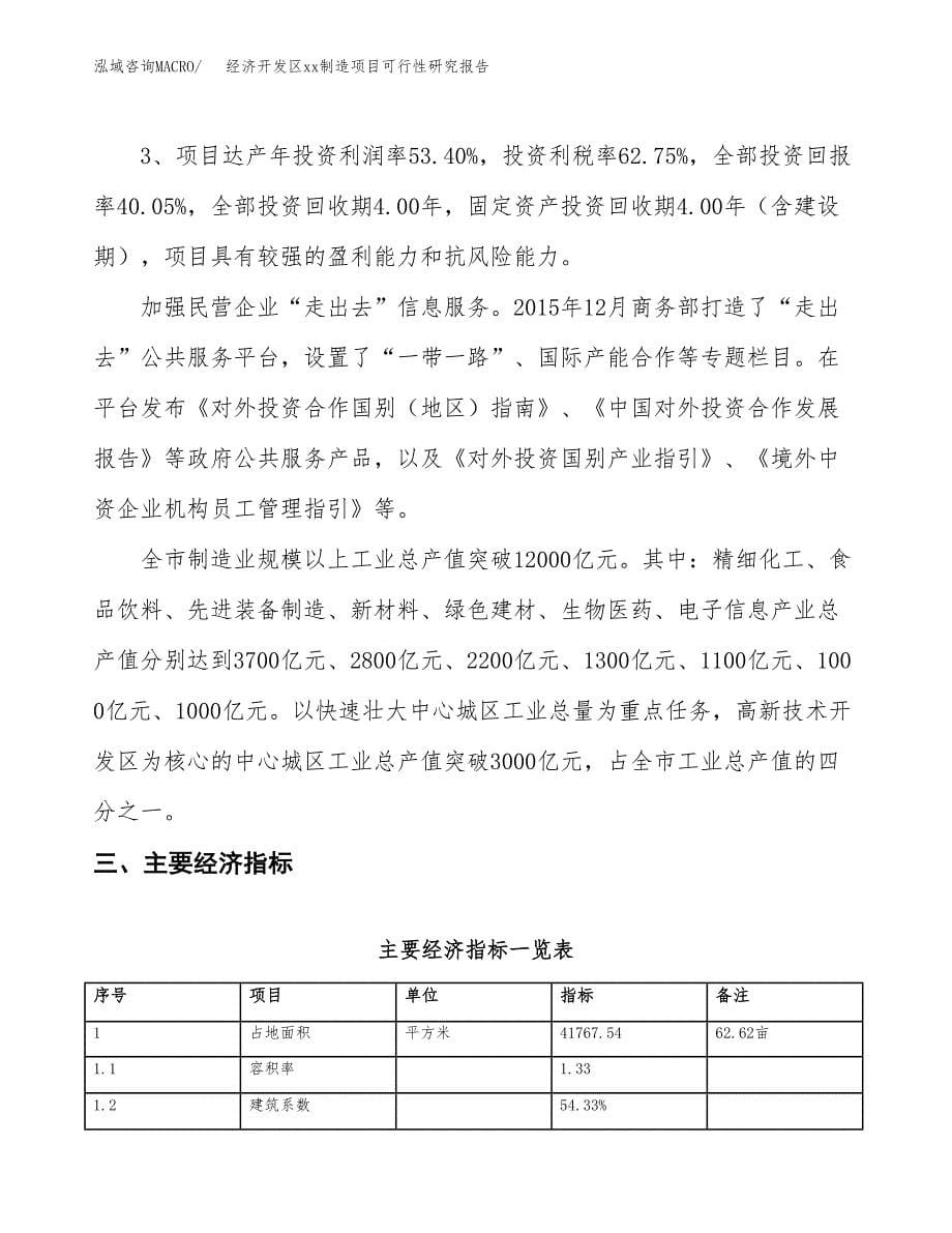 (投资15127.17万元，63亩）经济开发区xxx制造项目可行性研究报告_第5页