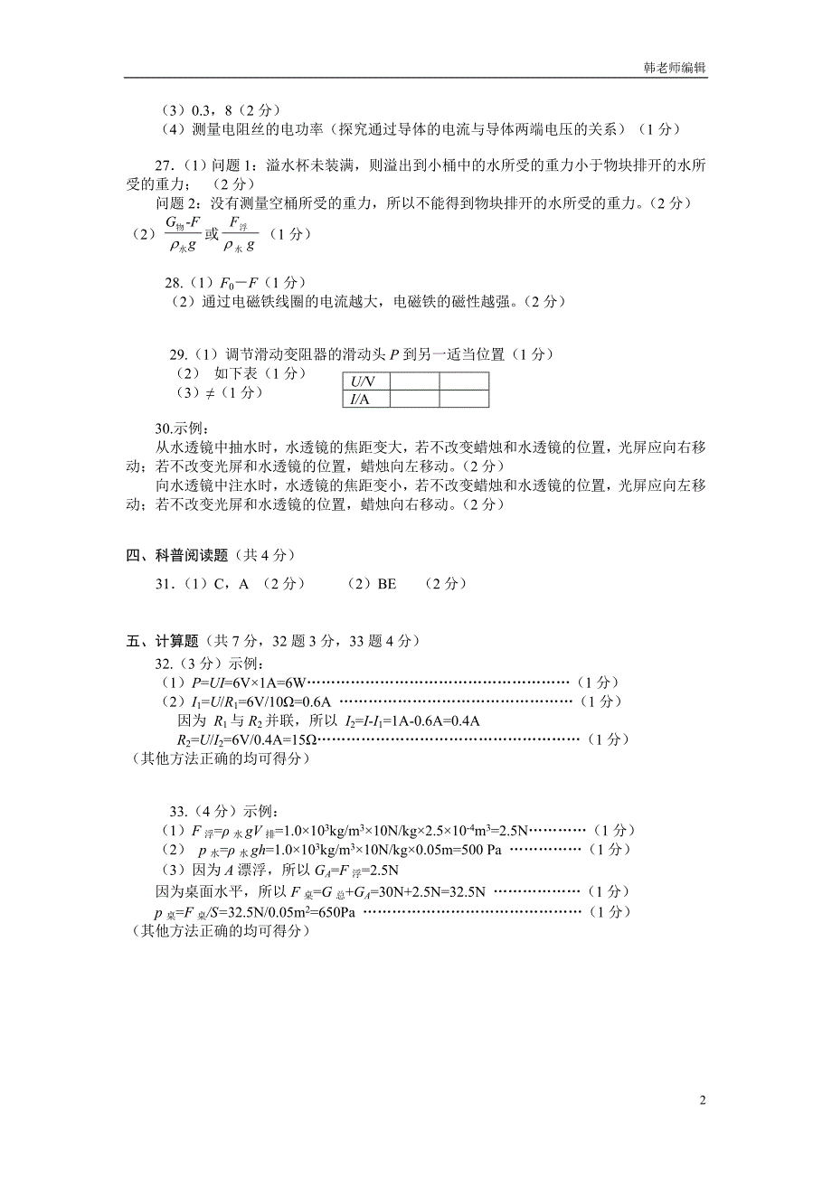 2019年北京市海淀区初三物理中考一模试题答案定稿（海淀）-2019-5-3(5)_第2页