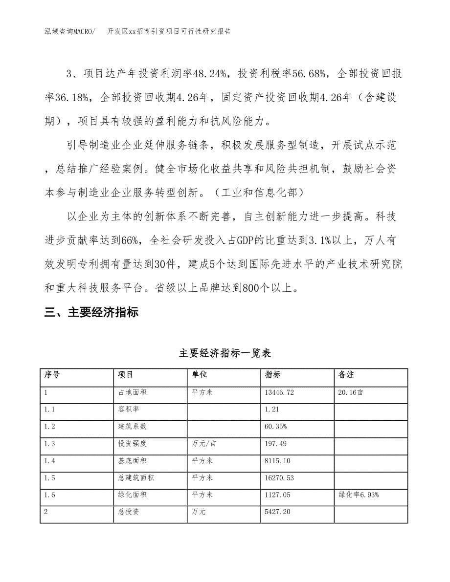 (投资5427.20万元，20亩）开发区xx招商引资项目可行性研究报告_第5页