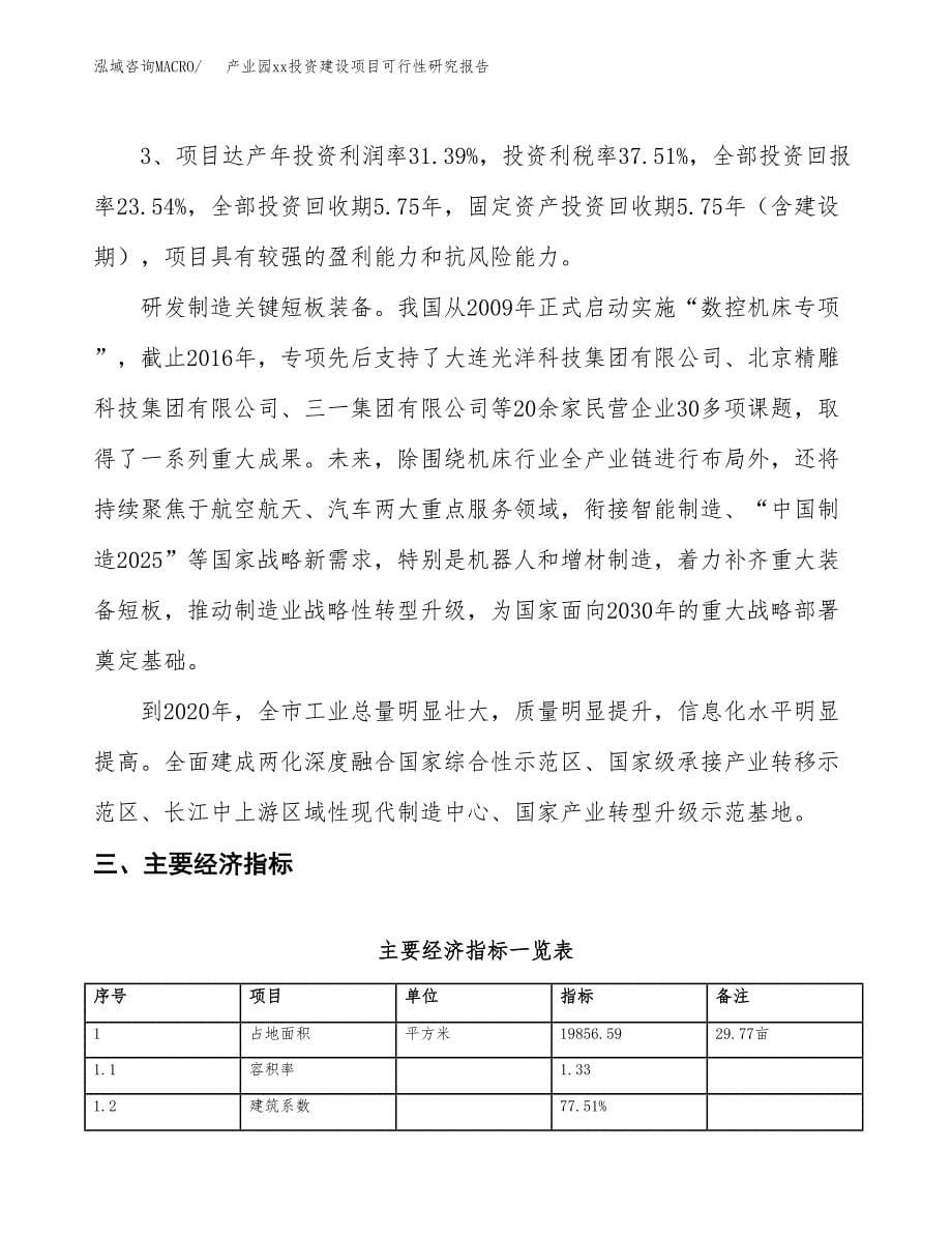 (投资6244.47万元，30亩）产业园xx投资建设项目可行性研究报告_第5页