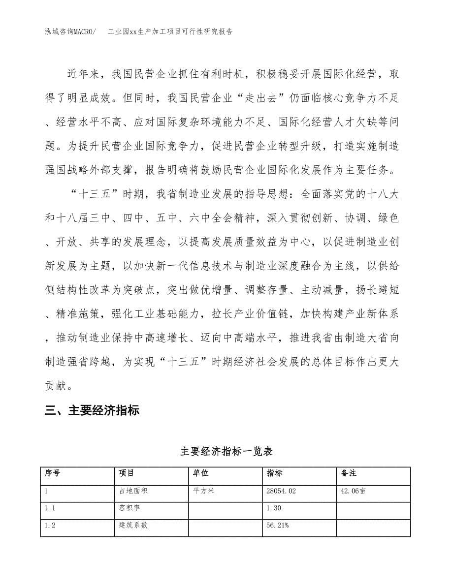 (投资10416.32万元，42亩）工业园xx生产加工项目可行性研究报告_第5页