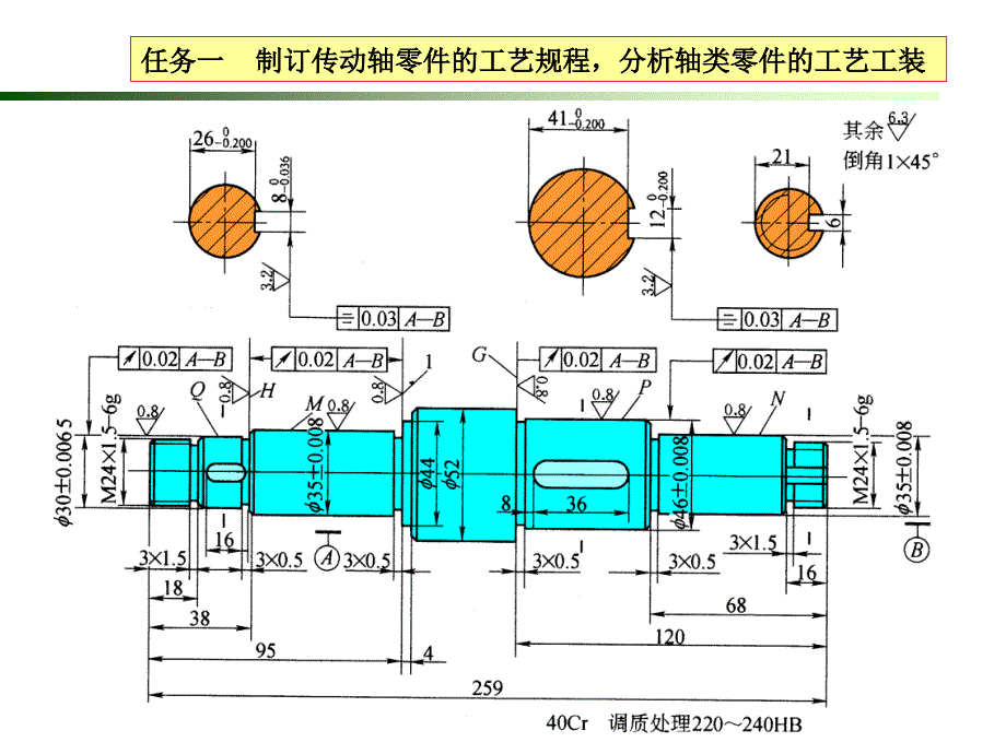 机械加工工艺编制项目教程 教学课件 ppt 作者 金捷 项目一  轴类零件加工（2）_第3页