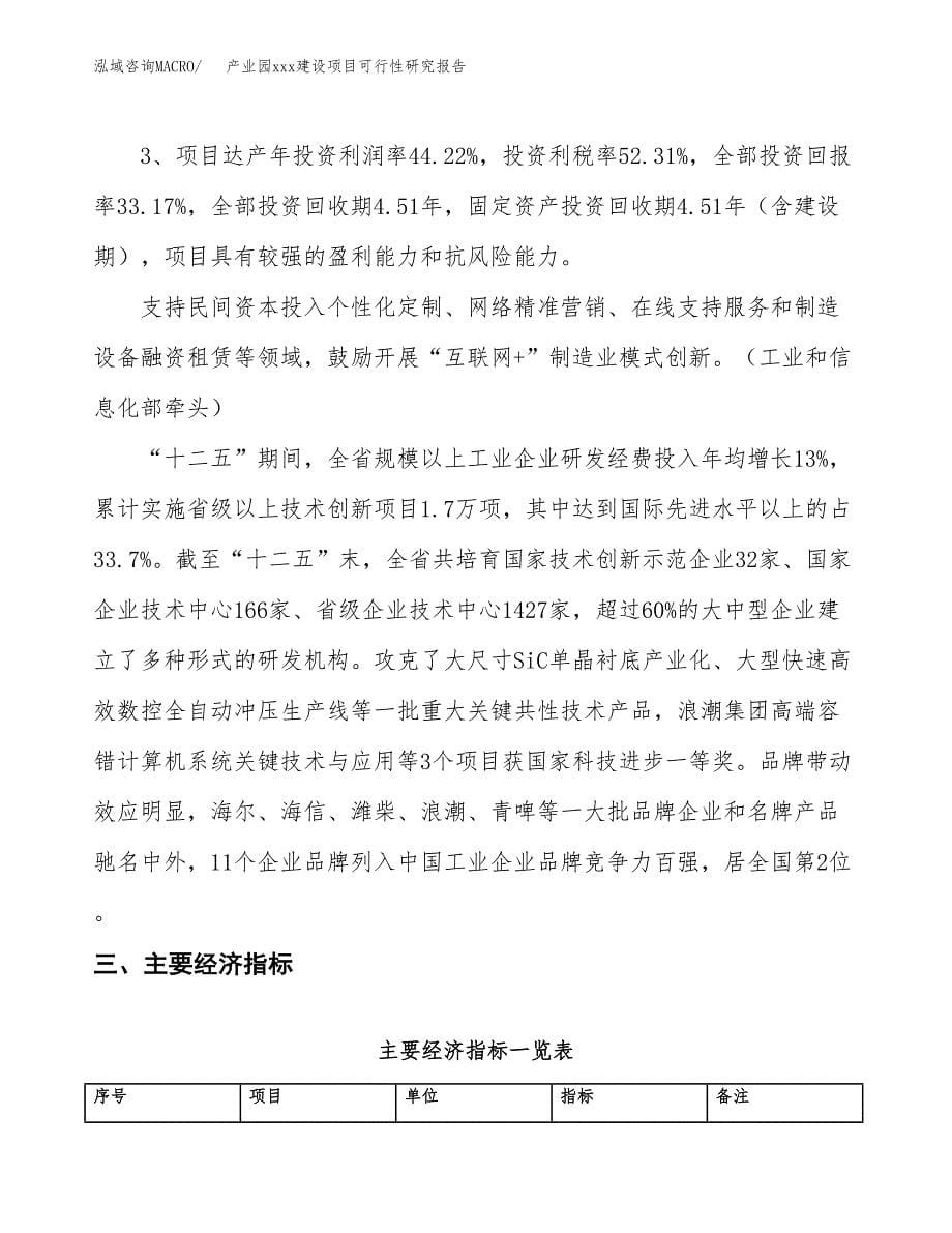 (投资4859.19万元，23亩）产业园xx建设项目可行性研究报告_第5页