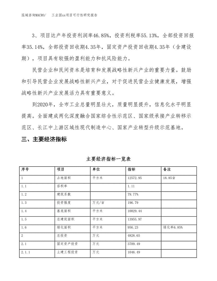 (投资4828.65万元，19亩）工业园xx项目可行性研究报告_第5页