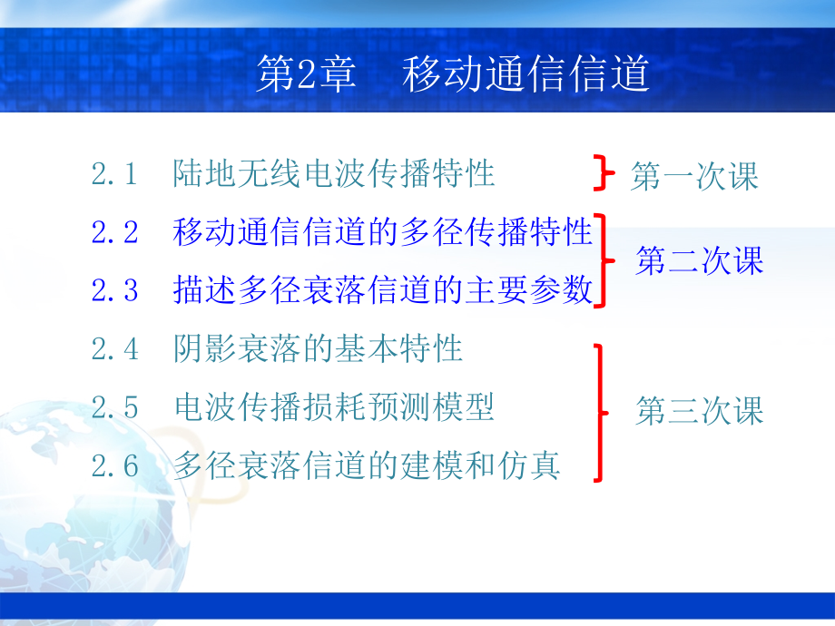 现代移动通信 第2版 教学课件 ppt 作者 蔡跃明 第03讲 第02章 移动通信信道-2_第3页