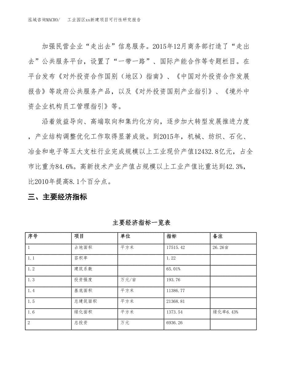 (投资6936.26万元，26亩）工业园区xx新建项目可行性研究报告_第5页