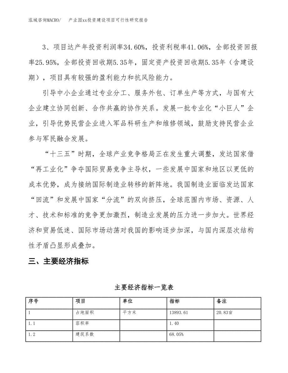 (投资4972.84万元，21亩）产业园xx投资建设项目可行性研究报告_第5页