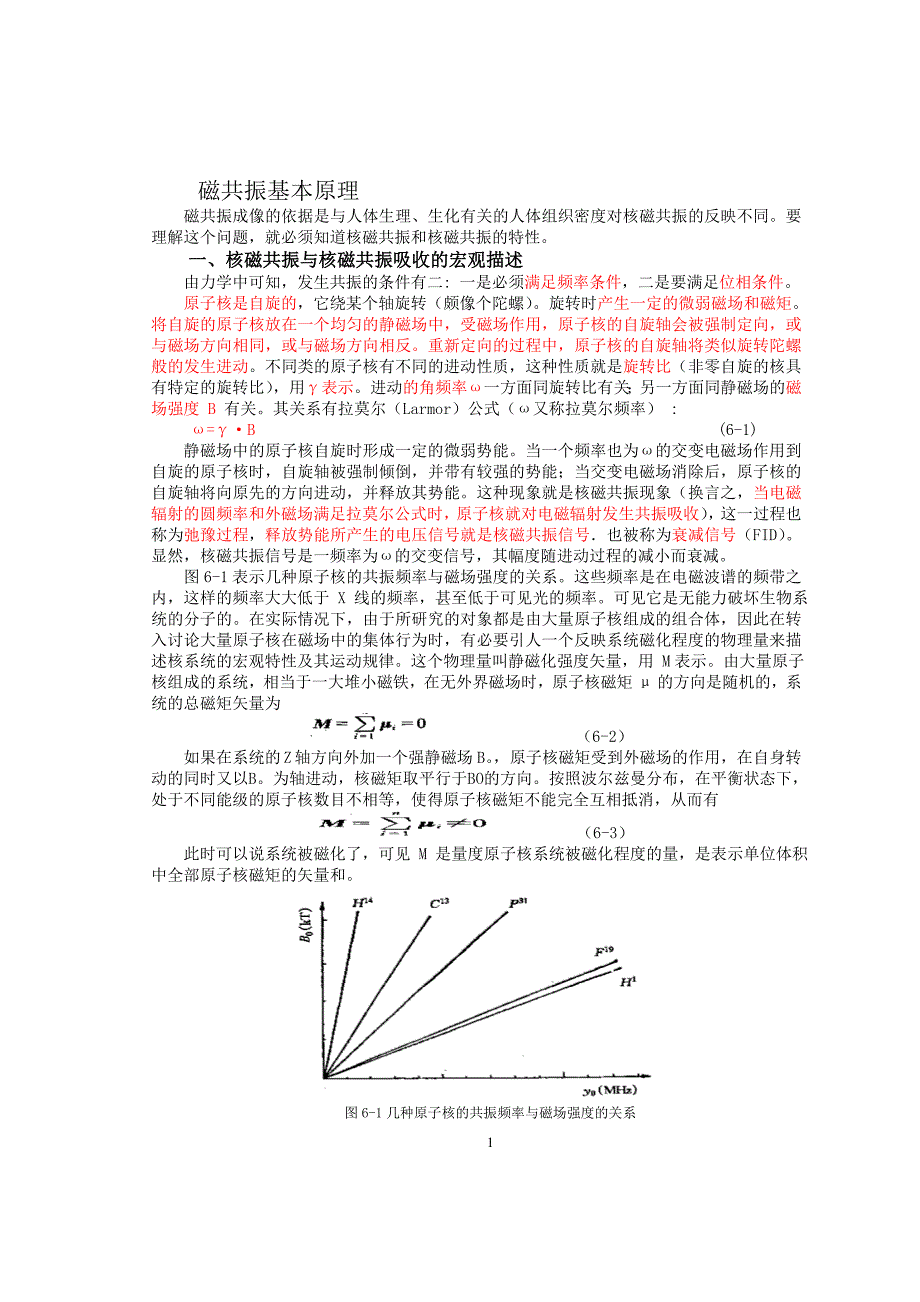 磁共振的基本原理_第1页