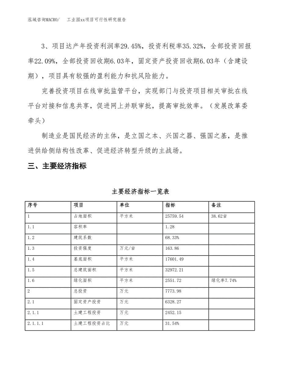 (投资7773.98万元，39亩）工业园xxx项目可行性研究报告_第5页