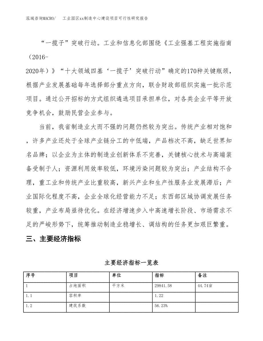 (投资10496.34万元，45亩）工业园区xxx制造中心建设项目可行性研究报告_第5页