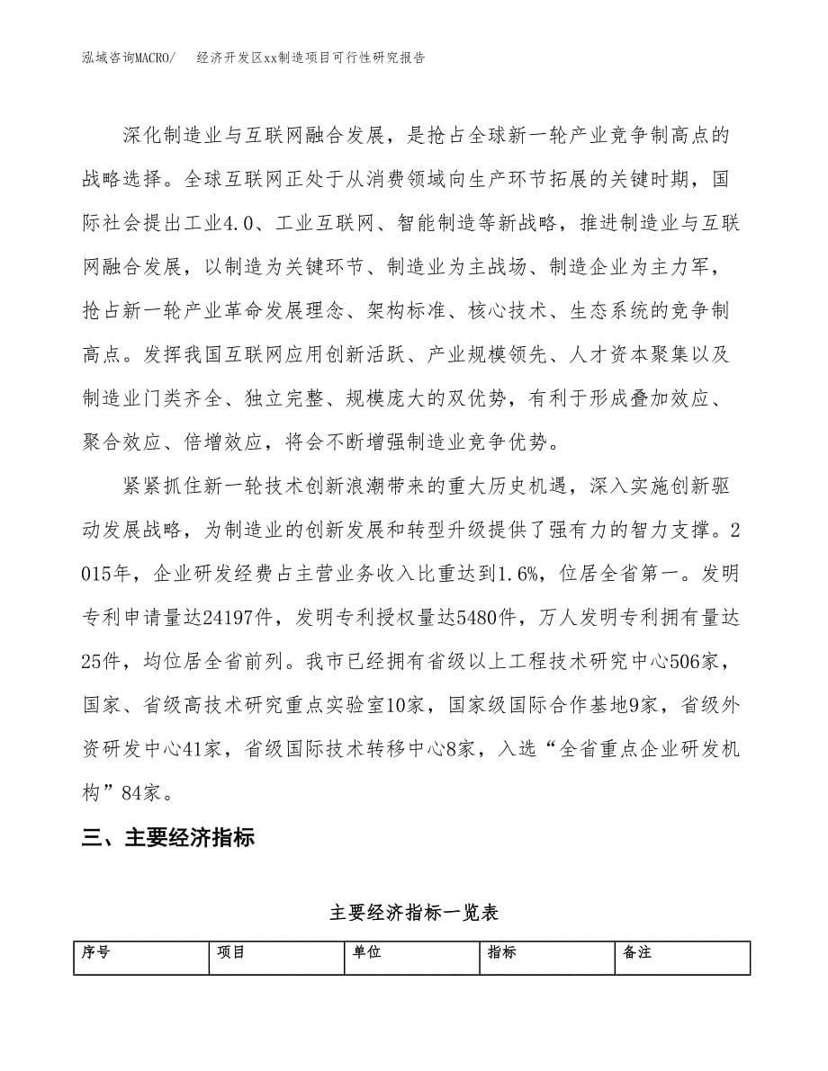 (投资14264.78万元，60亩）经济开发区xxx制造项目可行性研究报告_第5页