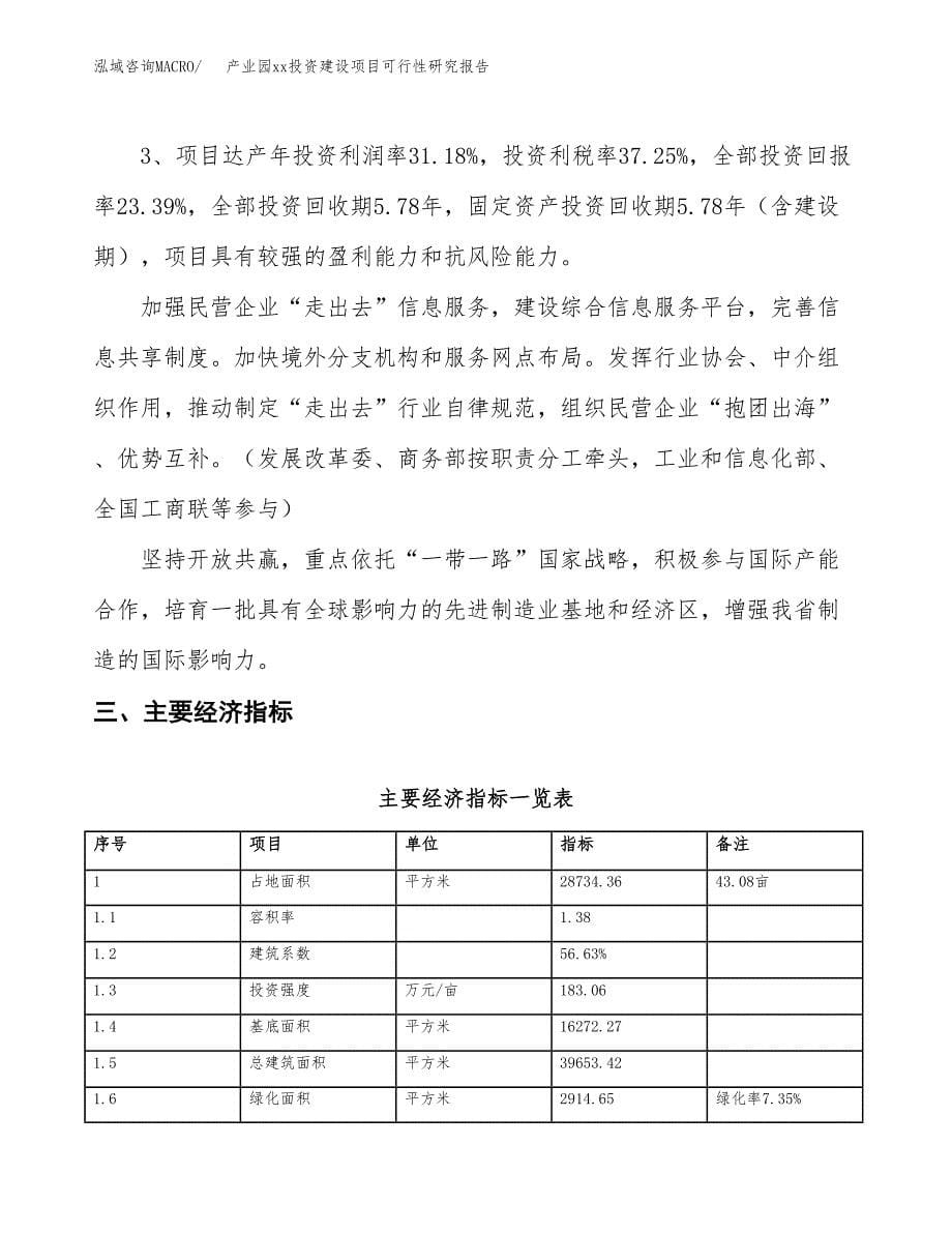 (投资9238.53万元，43亩）产业园xx投资建设项目可行性研究报告_第5页