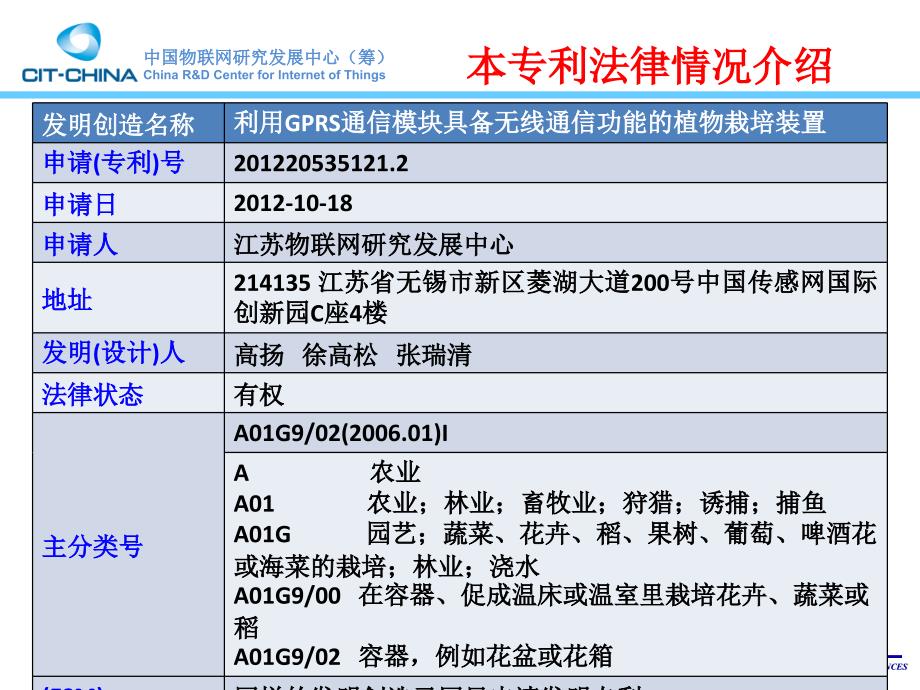 专利分析——利用gprs通信模块具备无线通信功能的植物栽培装置_第3页