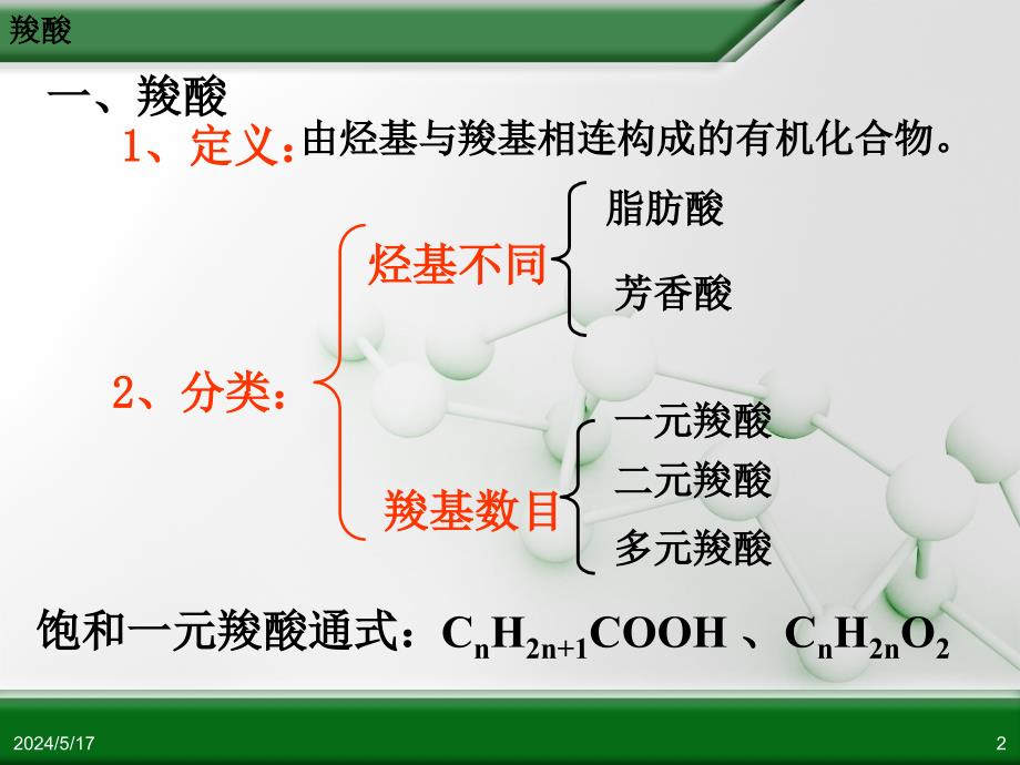 人教版高中化学选修5 有机化学基础 第三章 第三节 羧酸 酯(第1课时)_第2页