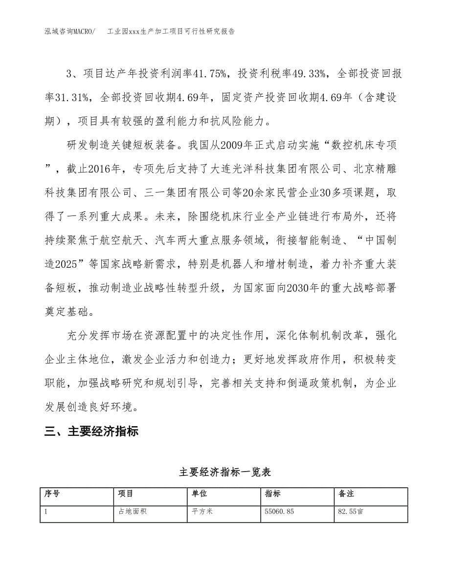 (投资19383.61万元，83亩）工业园xx生产加工项目可行性研究报告_第5页