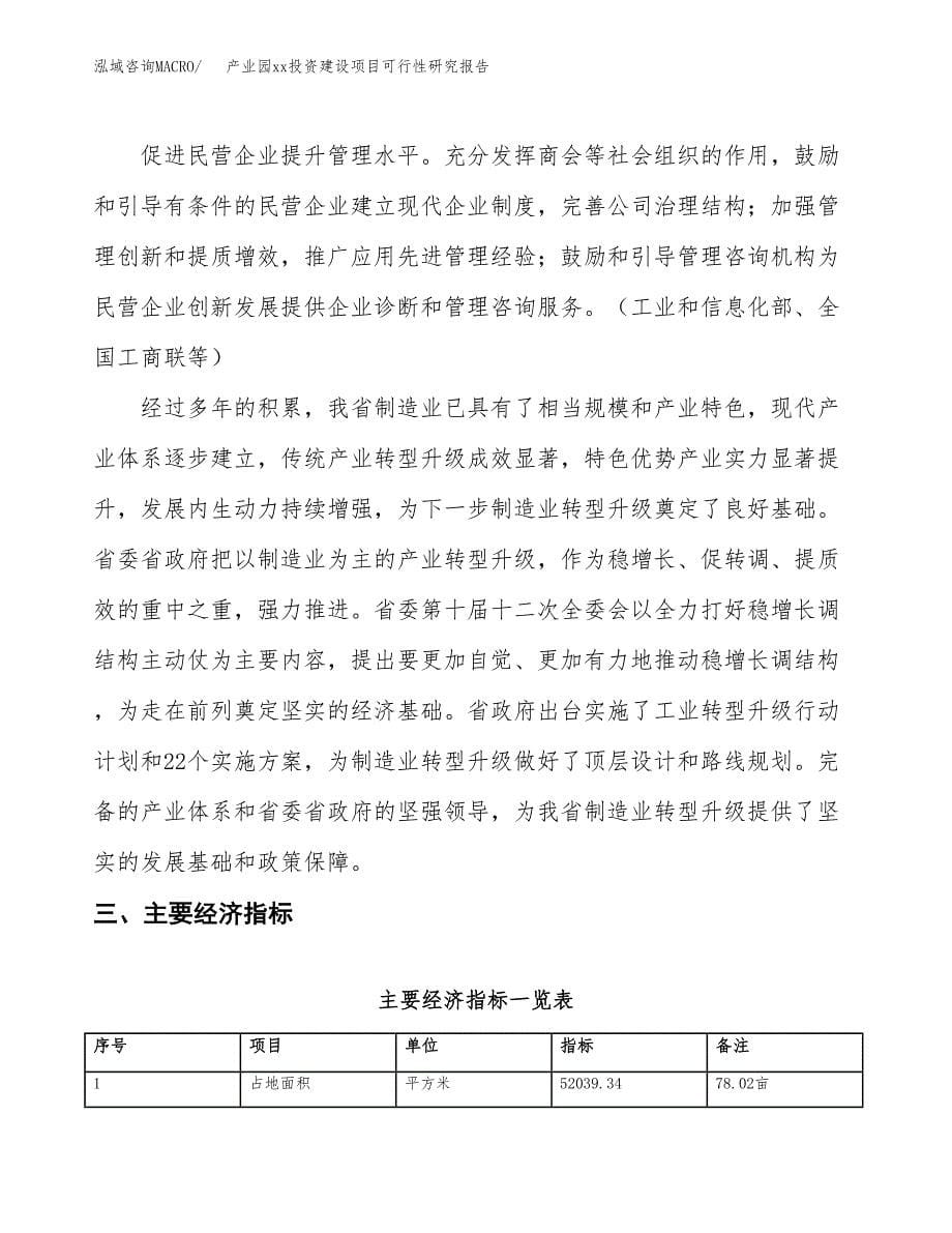 (投资20671.27万元，78亩）产业园xxx投资建设项目可行性研究报告_第5页