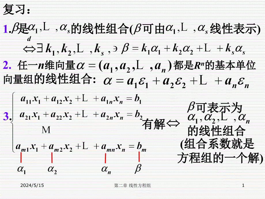 线性代数第3版 教学课件 ppt 作者 陈建华 35向量空间_第1页