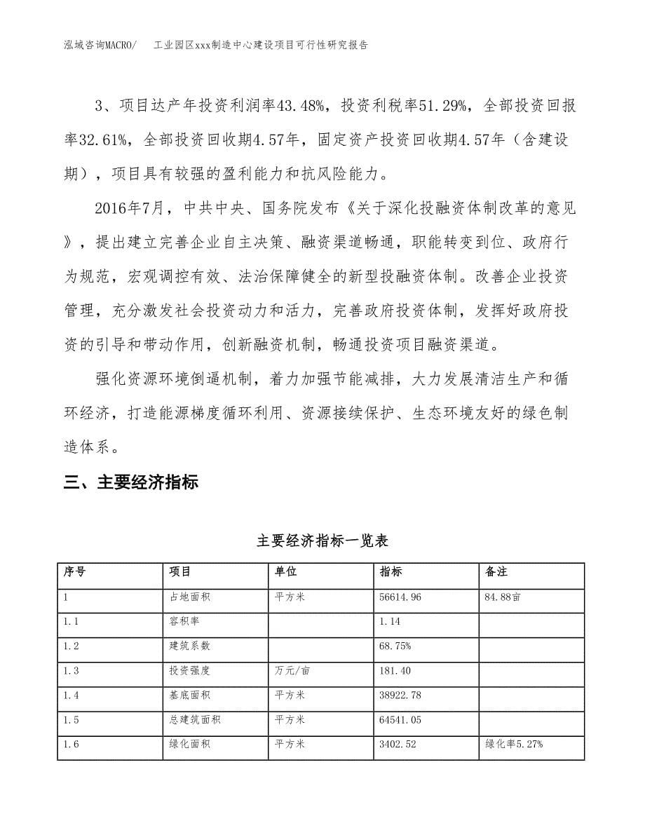 (投资20677.26万元，85亩）工业园区xx制造中心建设项目可行性研究报告_第5页