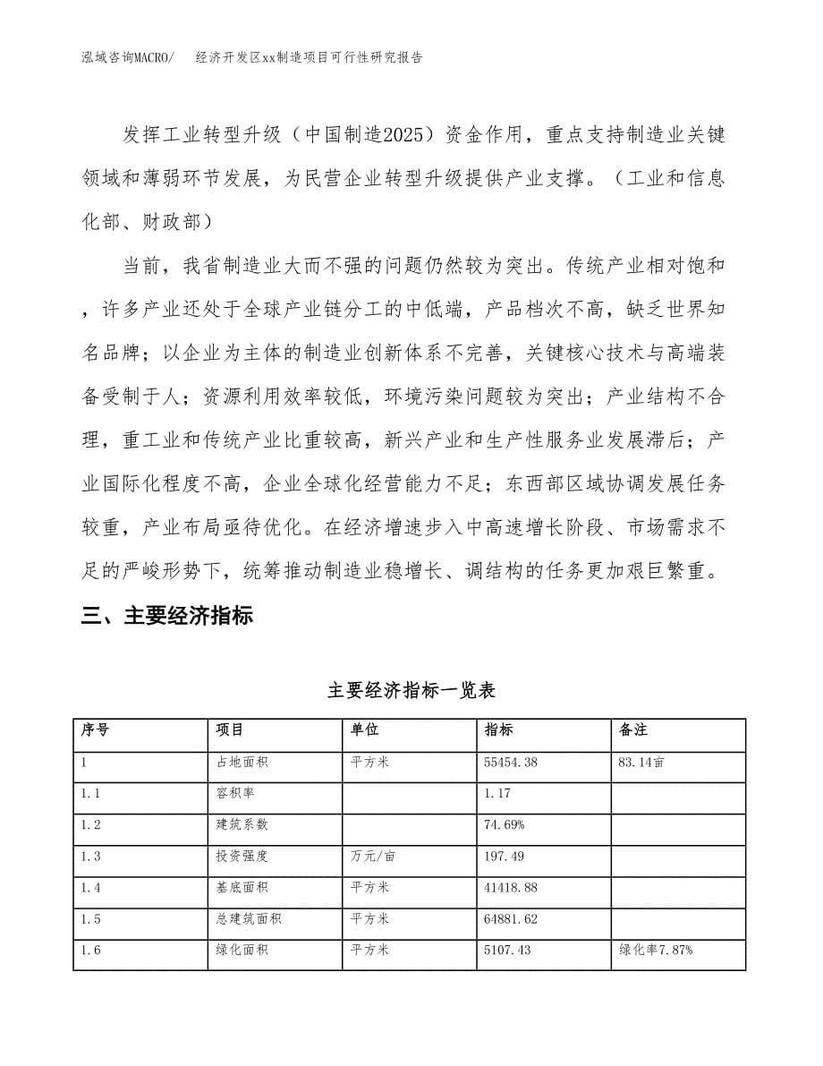 (投资21050.69万元，83亩）经济开发区xx制造项目可行性研究报告_第5页